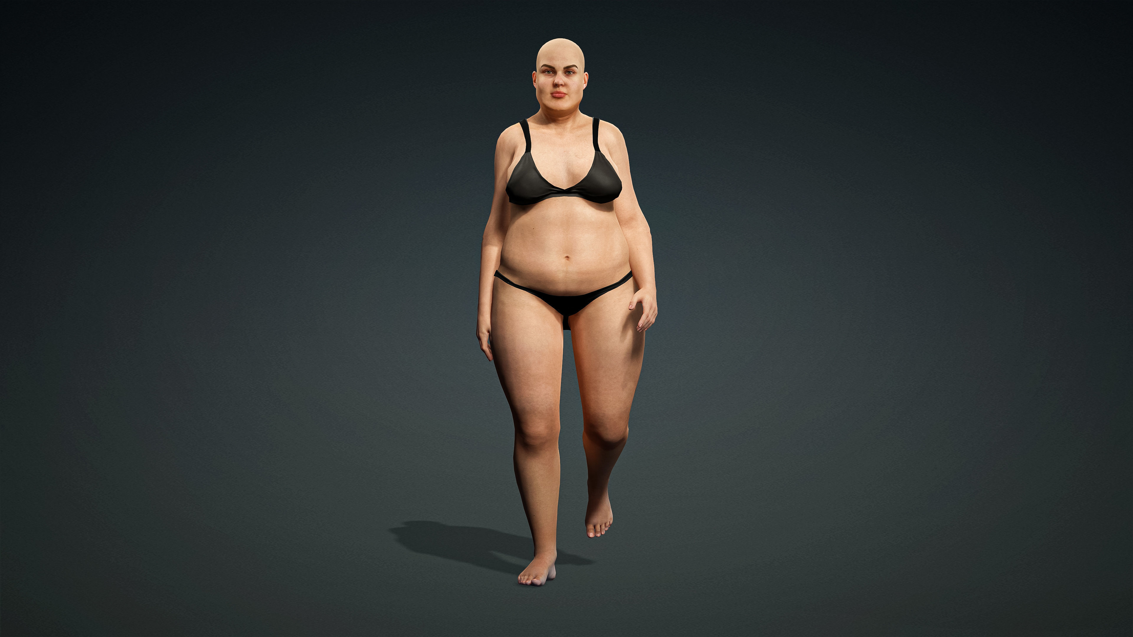High Quality Realistic 3 Female Base Meshes -Fully Rigged- 3D Model Collection_20