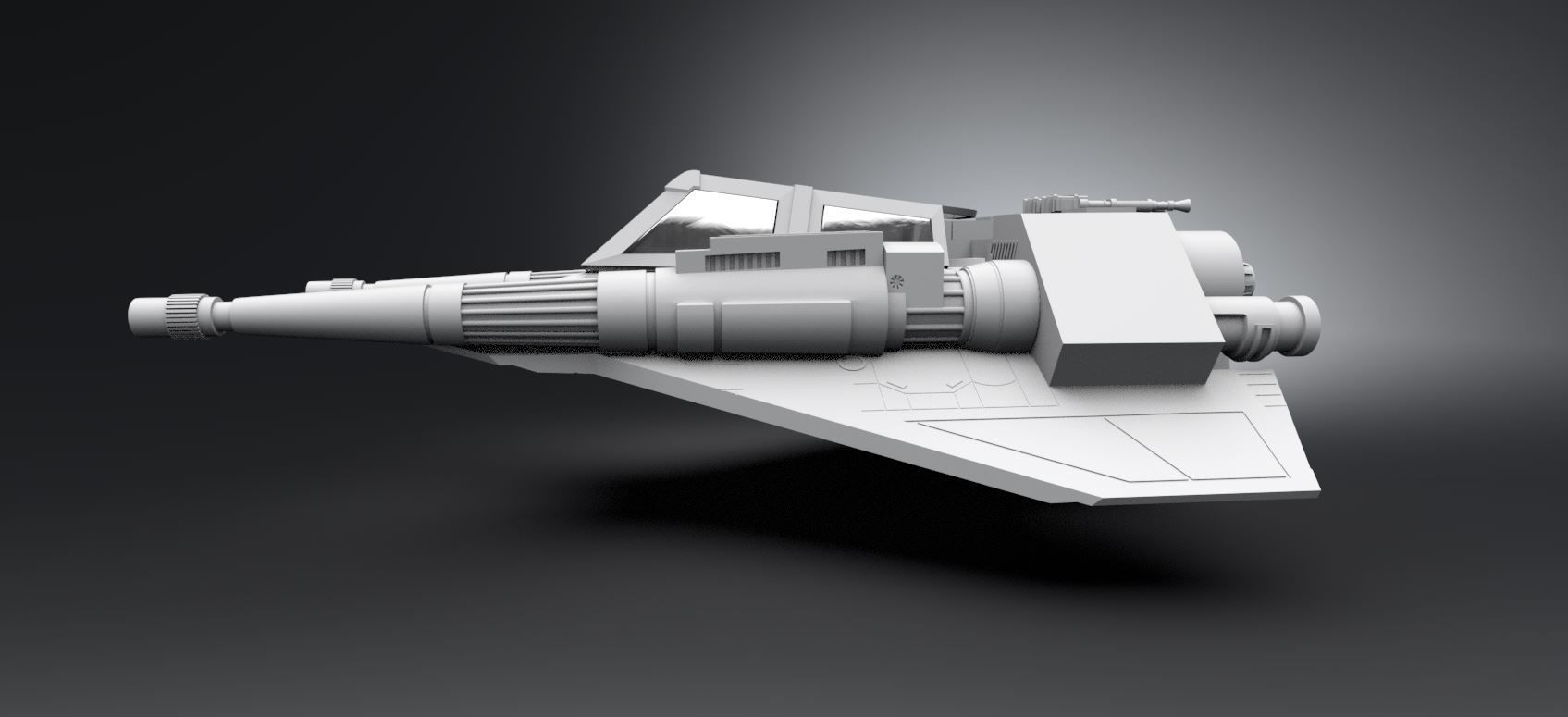 T47 Airspeeder Concept  Scale model 3D print model_1