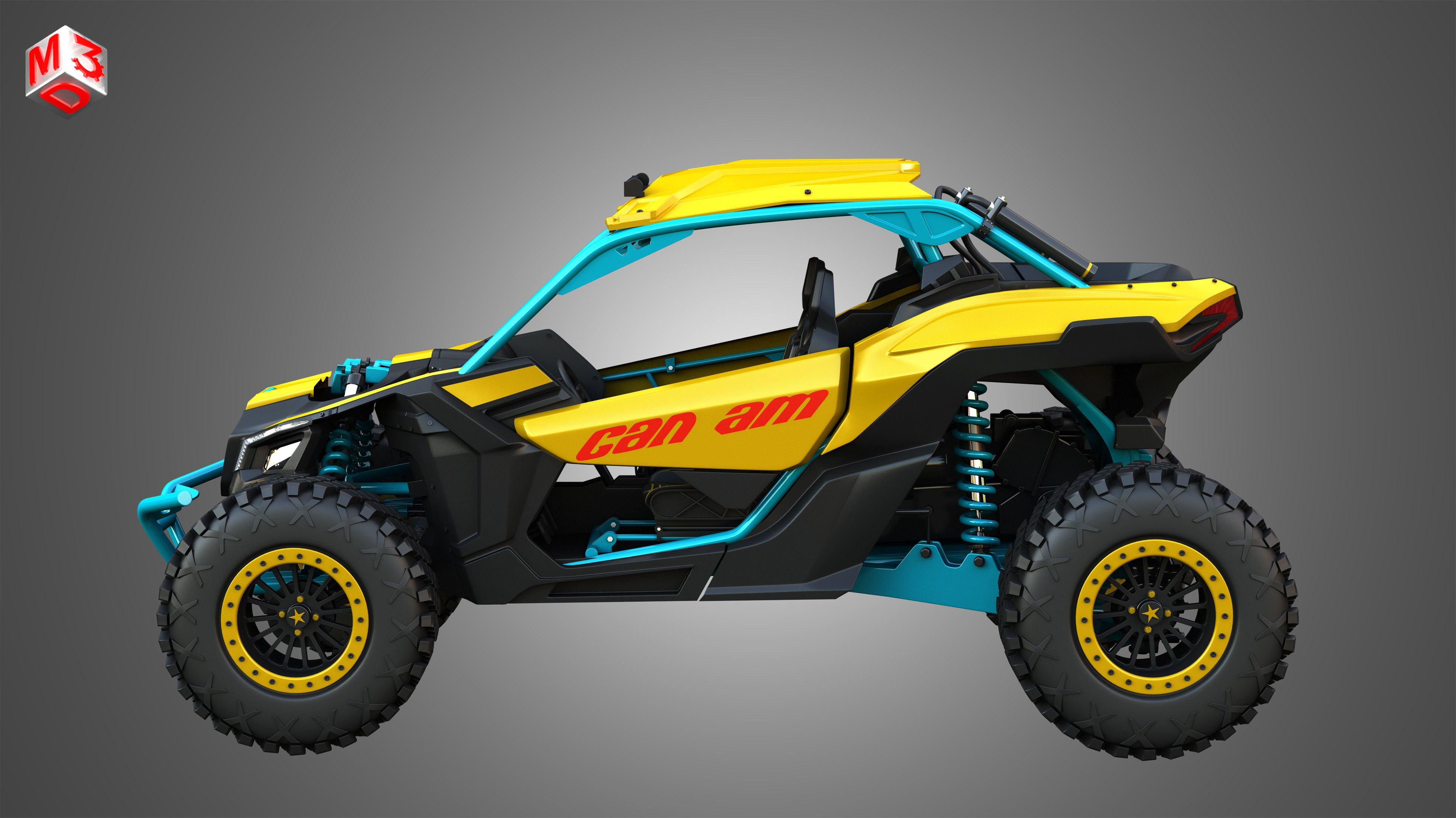 Can-Am Maverick X3 - 2 Doors 3D model_4