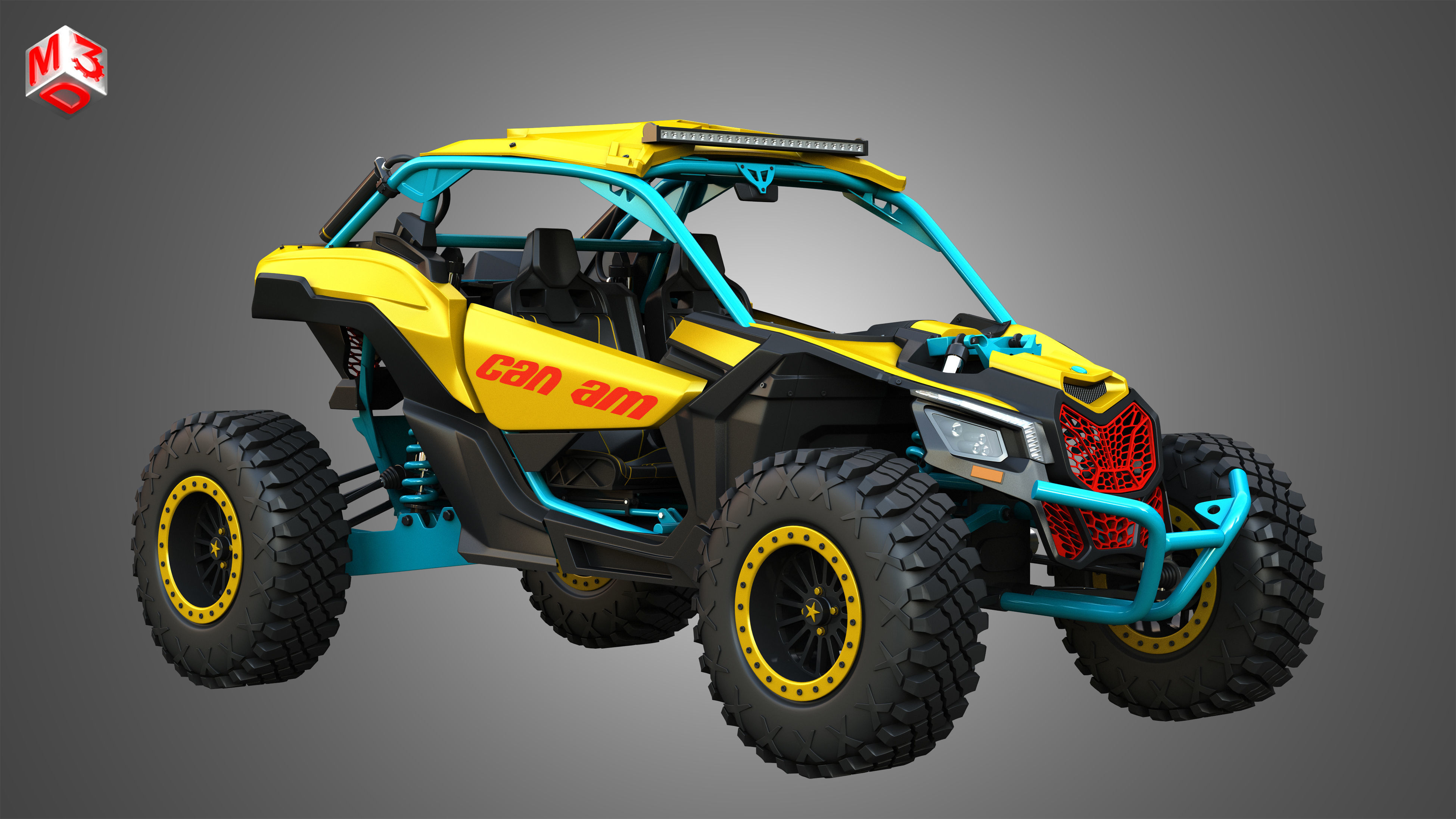 Can-Am Maverick X3 - 2 Doors 3D model_2