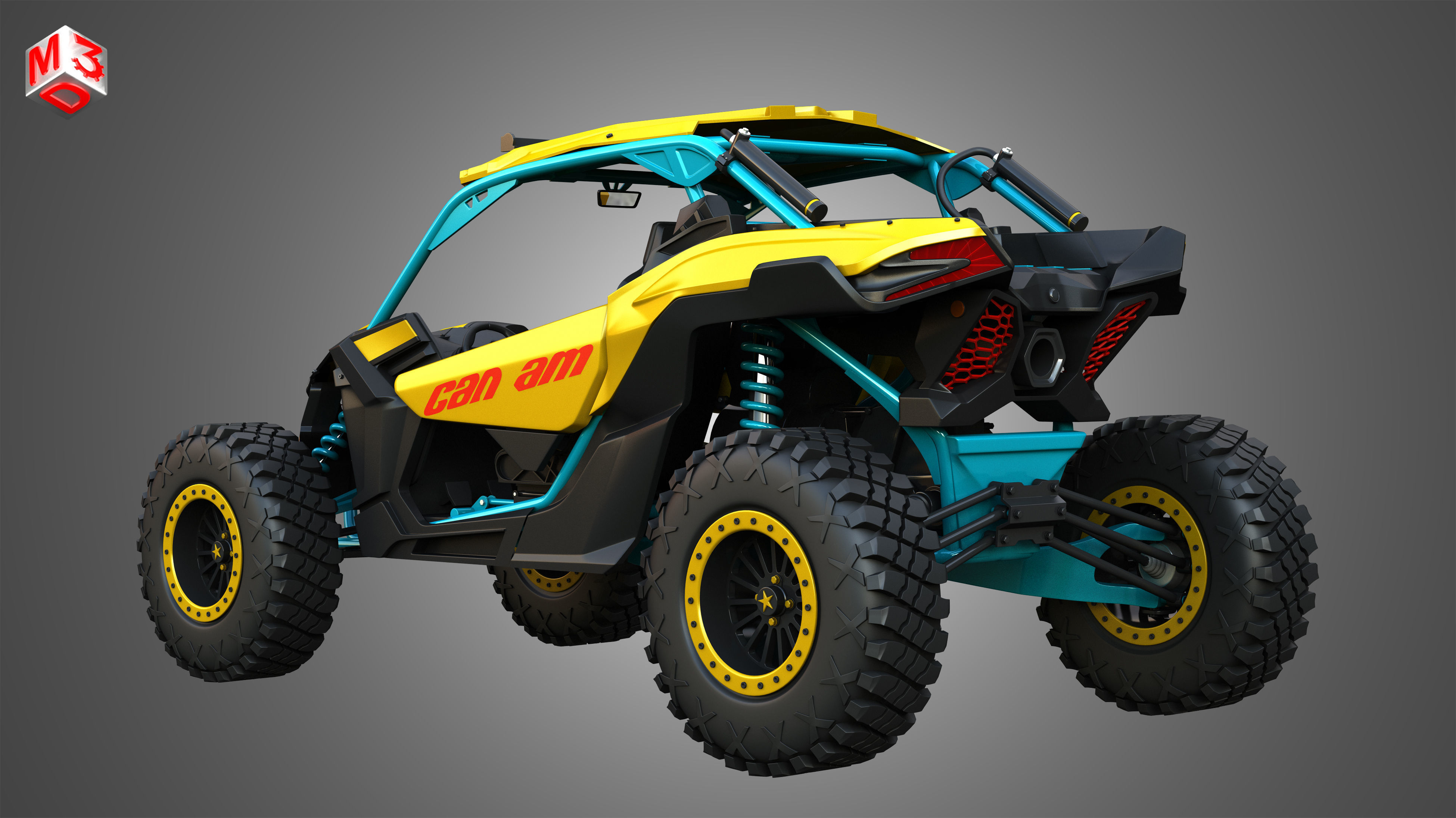 Can-Am Maverick X3 - 2 in 1 3D Model Collection_8