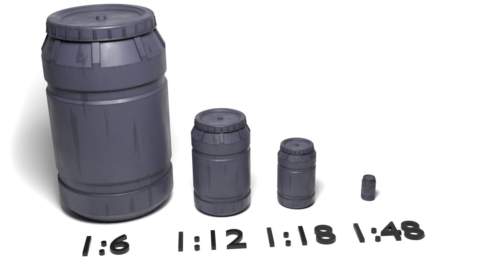 Suspension Fluid Drum 1-18 scale Kenner Hasbro 3D print model_3