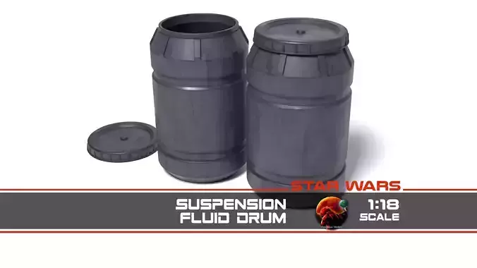 Suspension Fluid Drum 1-18 scale Kenner Hasbro 3D print model