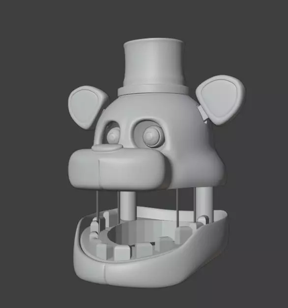 FNAF Fredbear wearable 3D Head cosplay 3D print model_0