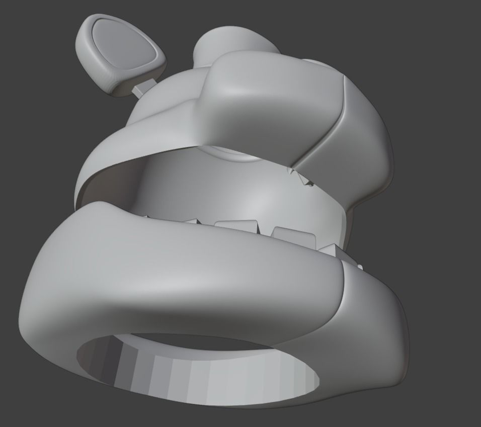 FNAF Fredbear wearable 3D Head cosplay 3D print model_3