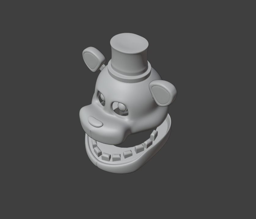 FNAF Fredbear wearable 3D Head cosplay 3D print model_1