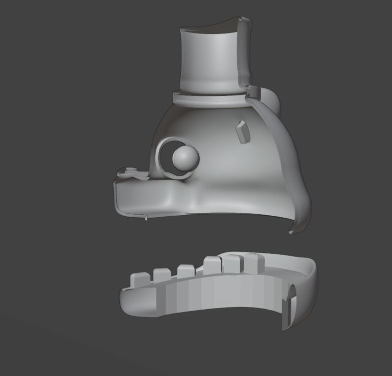 FNAF Fredbear wearable 3D Head cosplay 3D print model_4