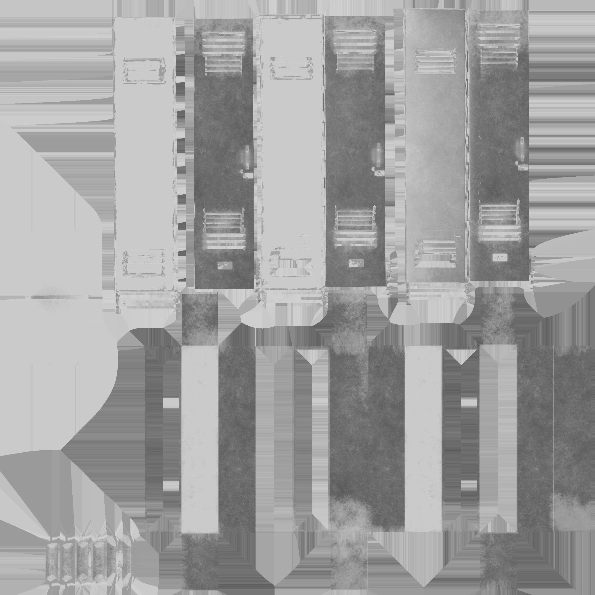 Locker Low-poly 3D model_6