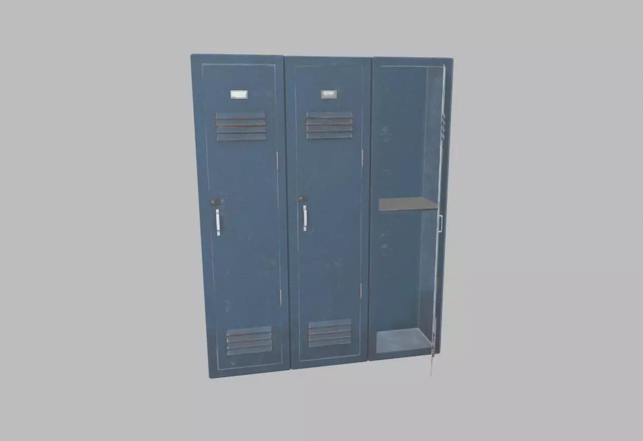 Locker Low-poly 3D model_0