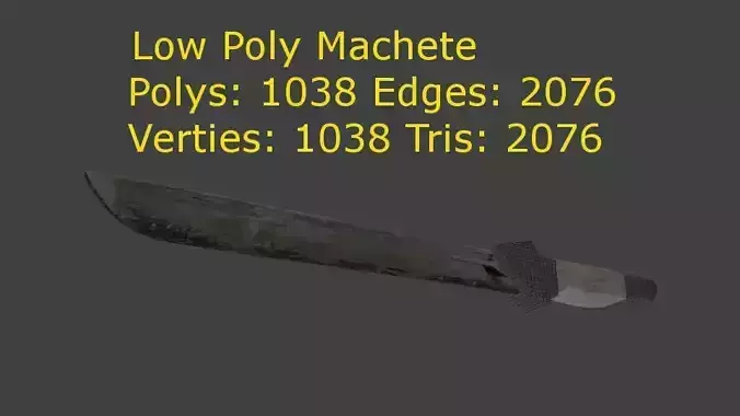 Low Poly Machete Low-poly 3D model
