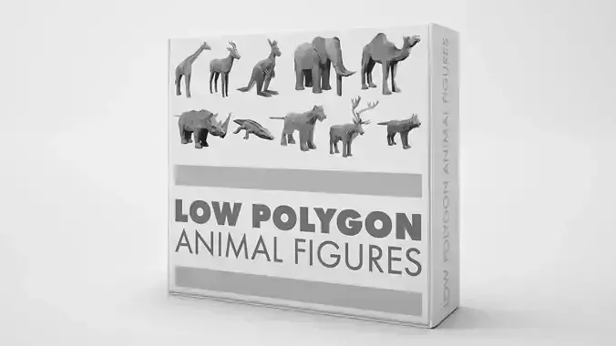 Animals Base Meshes Low-poly 3D model
