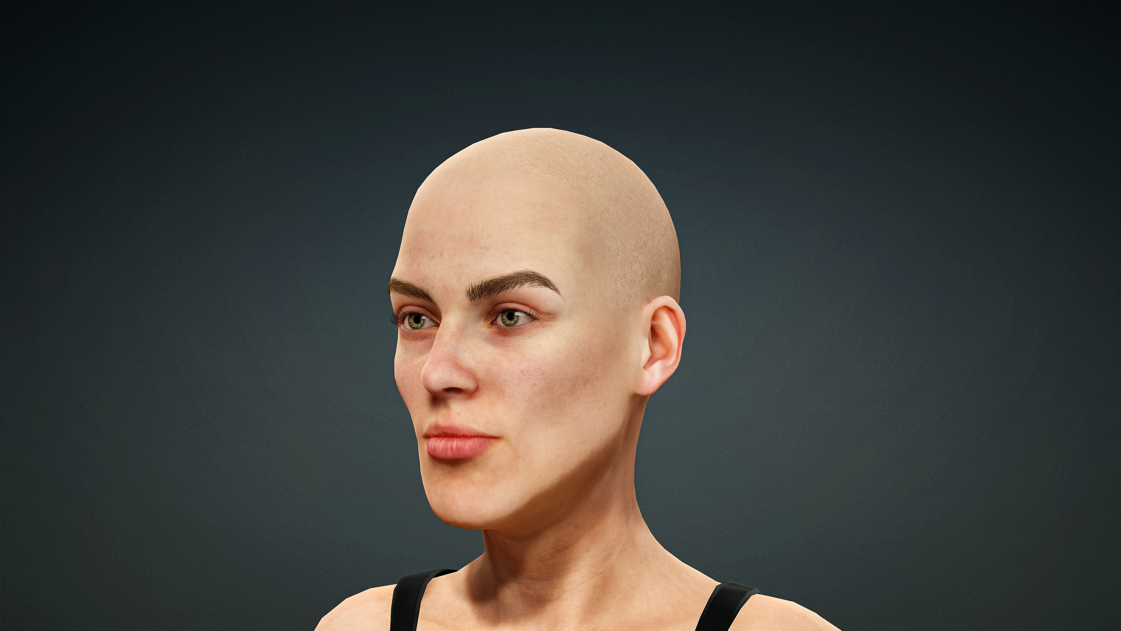 High Quality Realistic 6 Base Meshes Skinny -Fully Rigged- 3D Model Collection_55