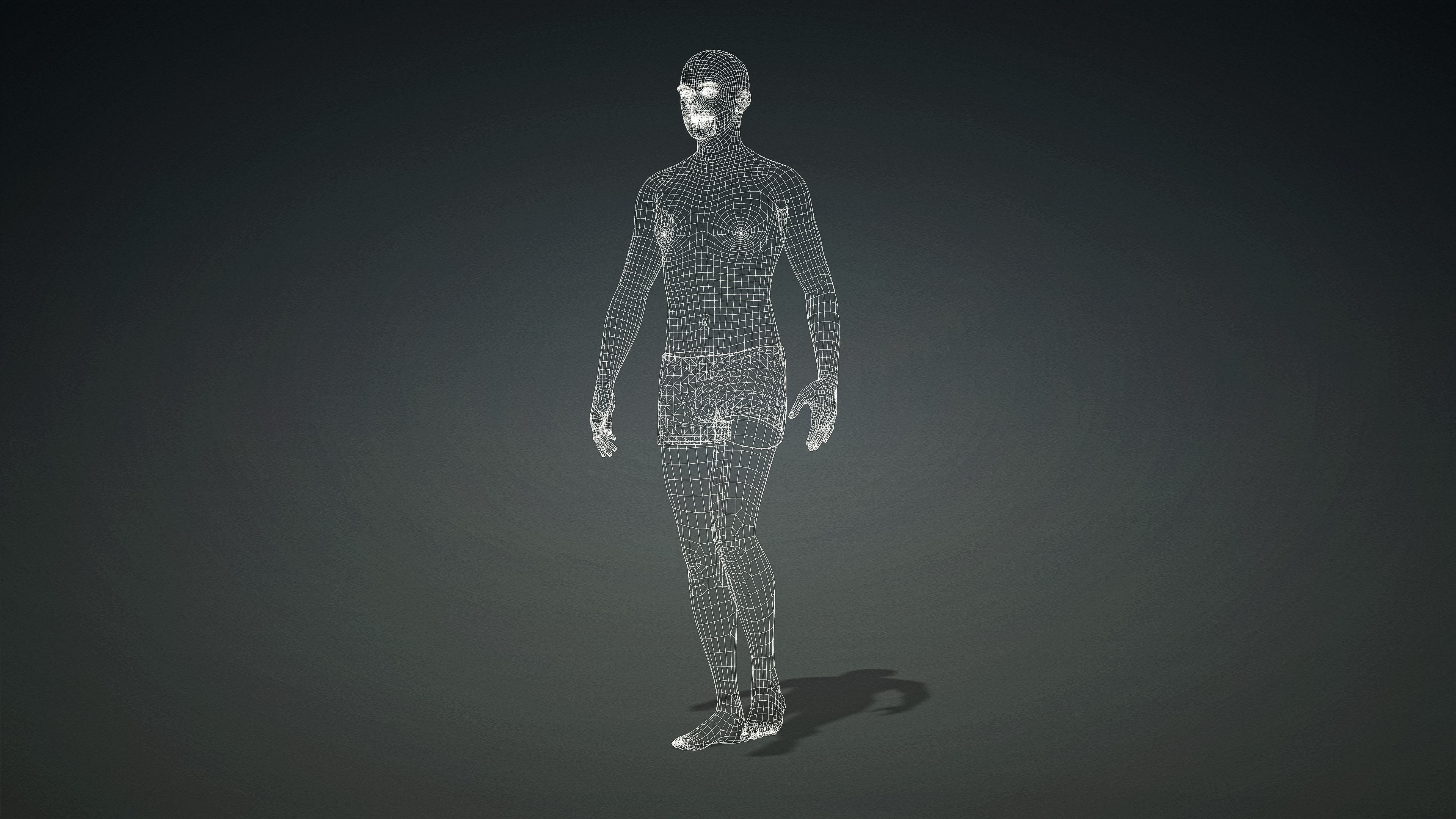 High Quality Realistic 6 Base Meshes Skinny -Fully Rigged- 3D Model Collection_115