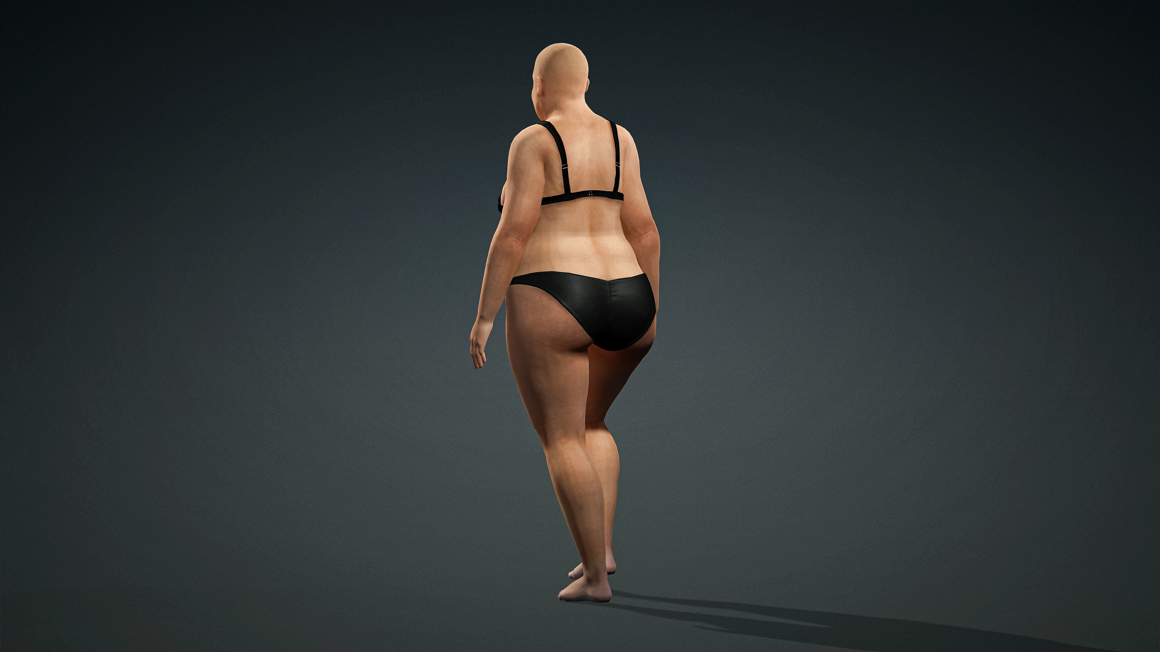 High Quality Realistic 6 Base Meshes Skinny -Fully Rigged- 3D Model Collection_41