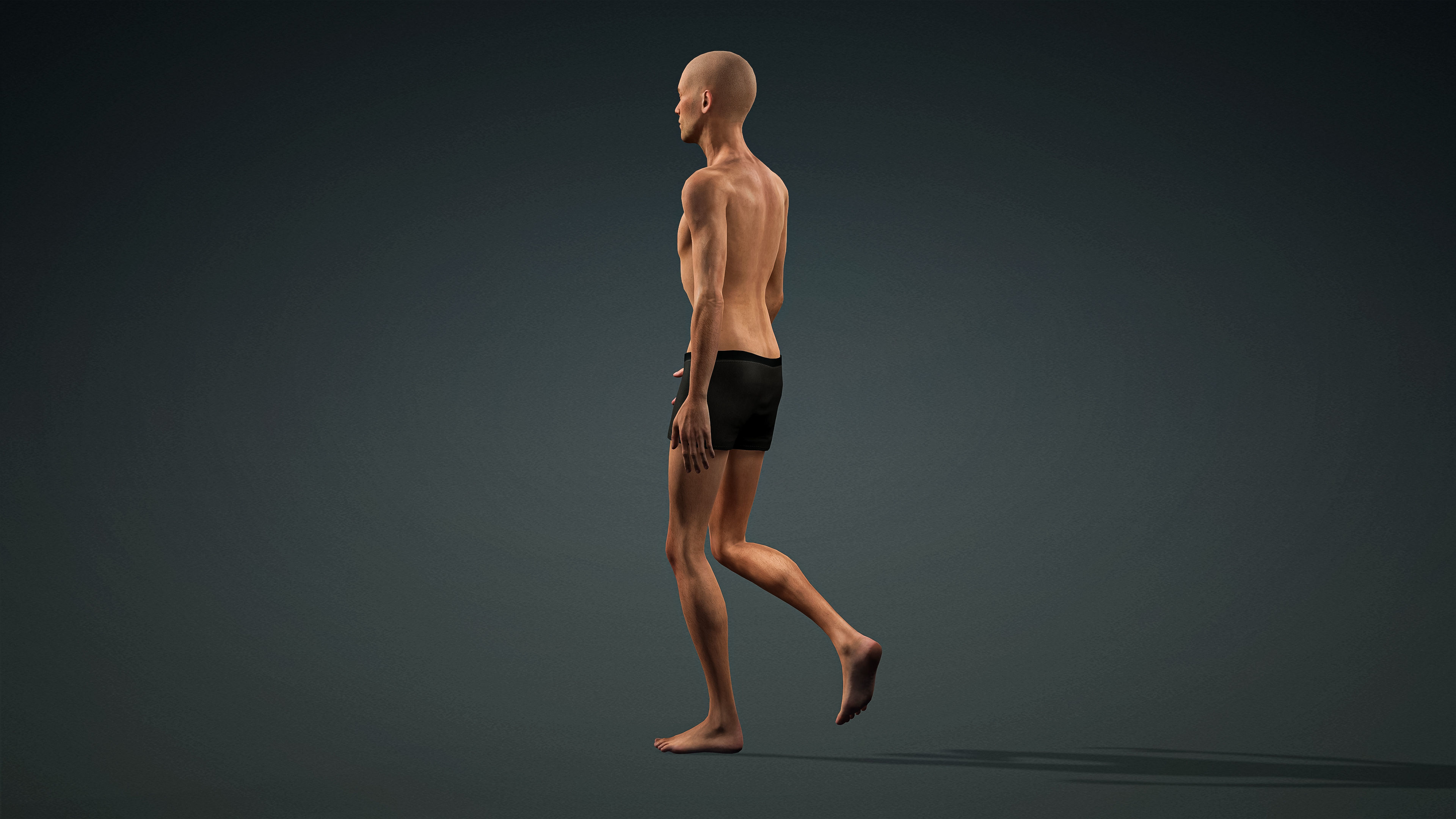 High Quality Realistic 6 Base Meshes Skinny -Fully Rigged- 3D Model Collection_13