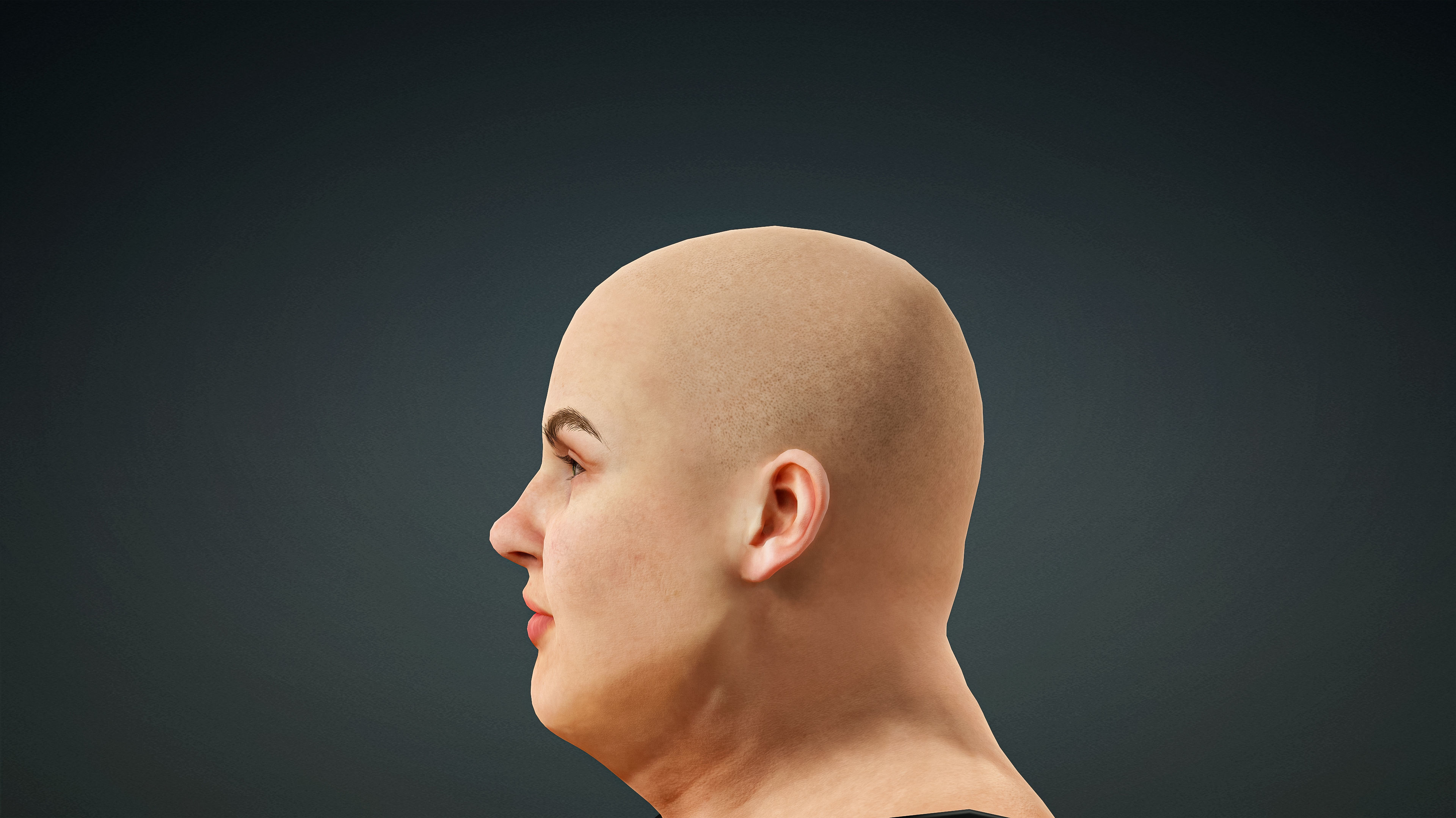 High Quality Realistic 6 Base Meshes Skinny -Fully Rigged- 3D Model Collection_87