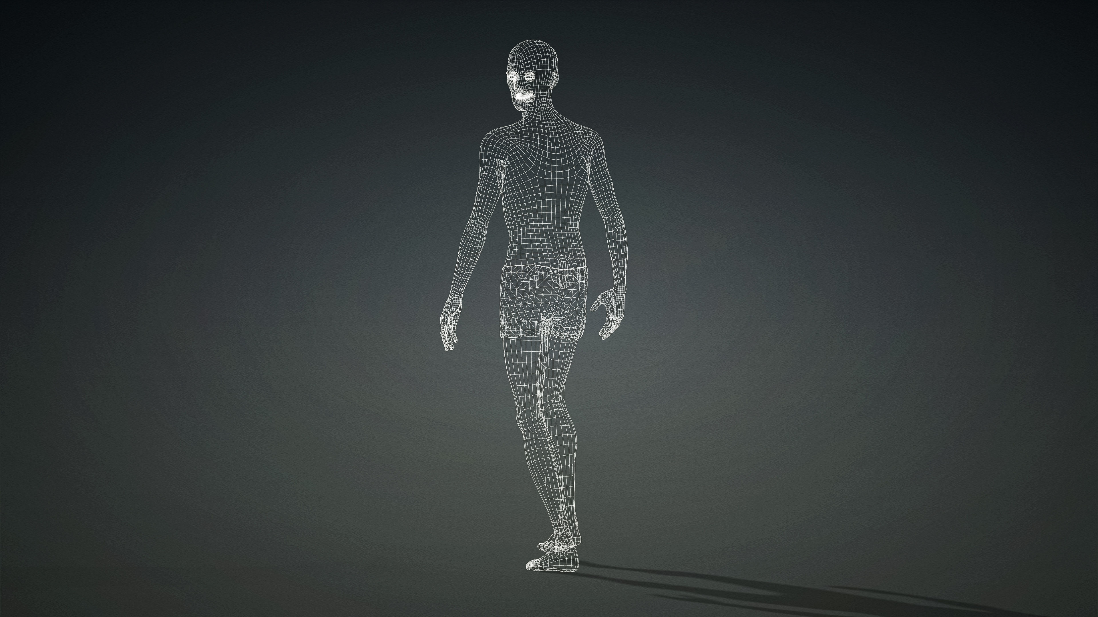 High Quality Realistic 6 Base Meshes Skinny -Fully Rigged- 3D Model Collection_93