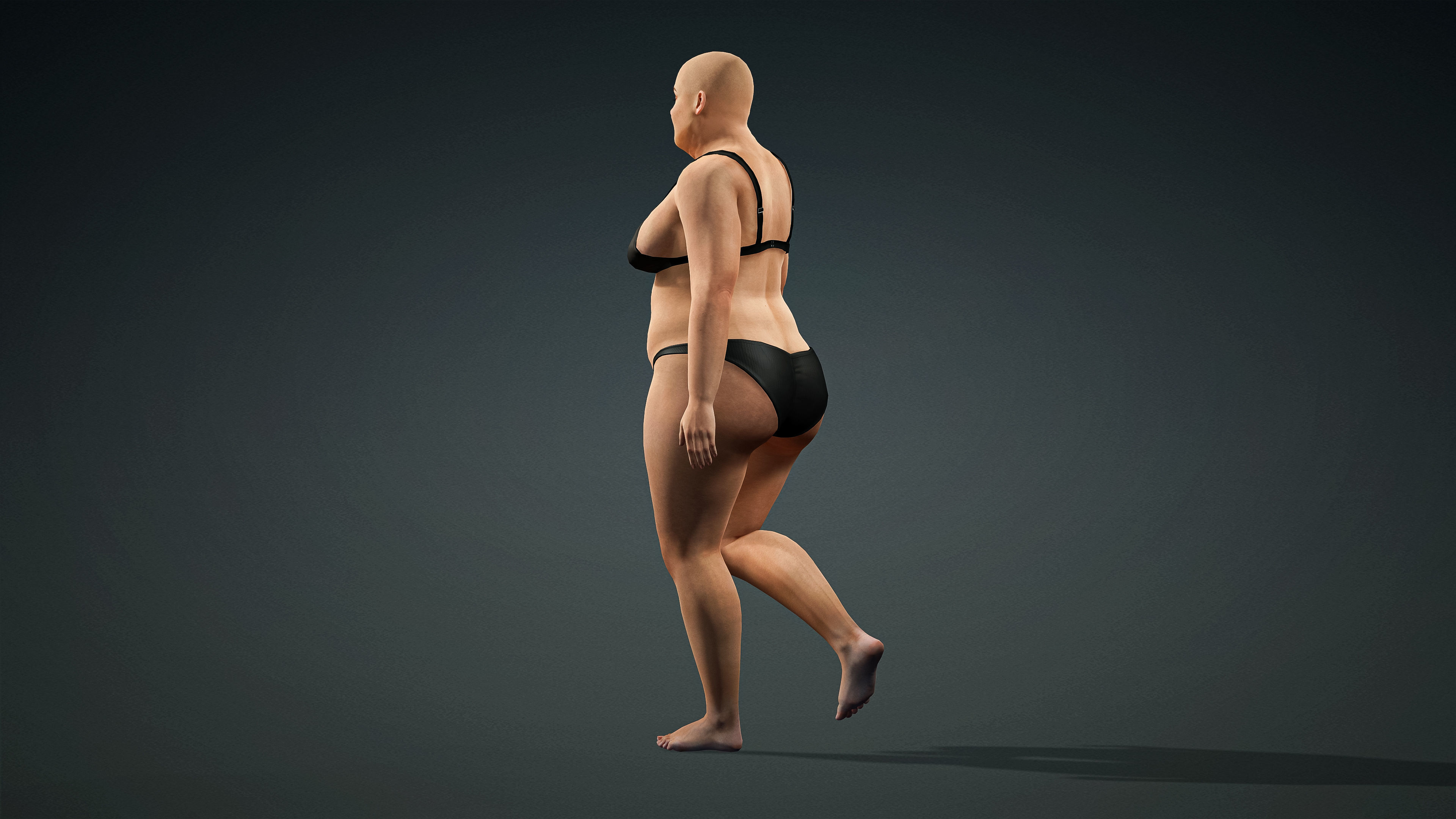 High Quality Realistic 6 Base Meshes Skinny -Fully Rigged- 3D Model Collection_18