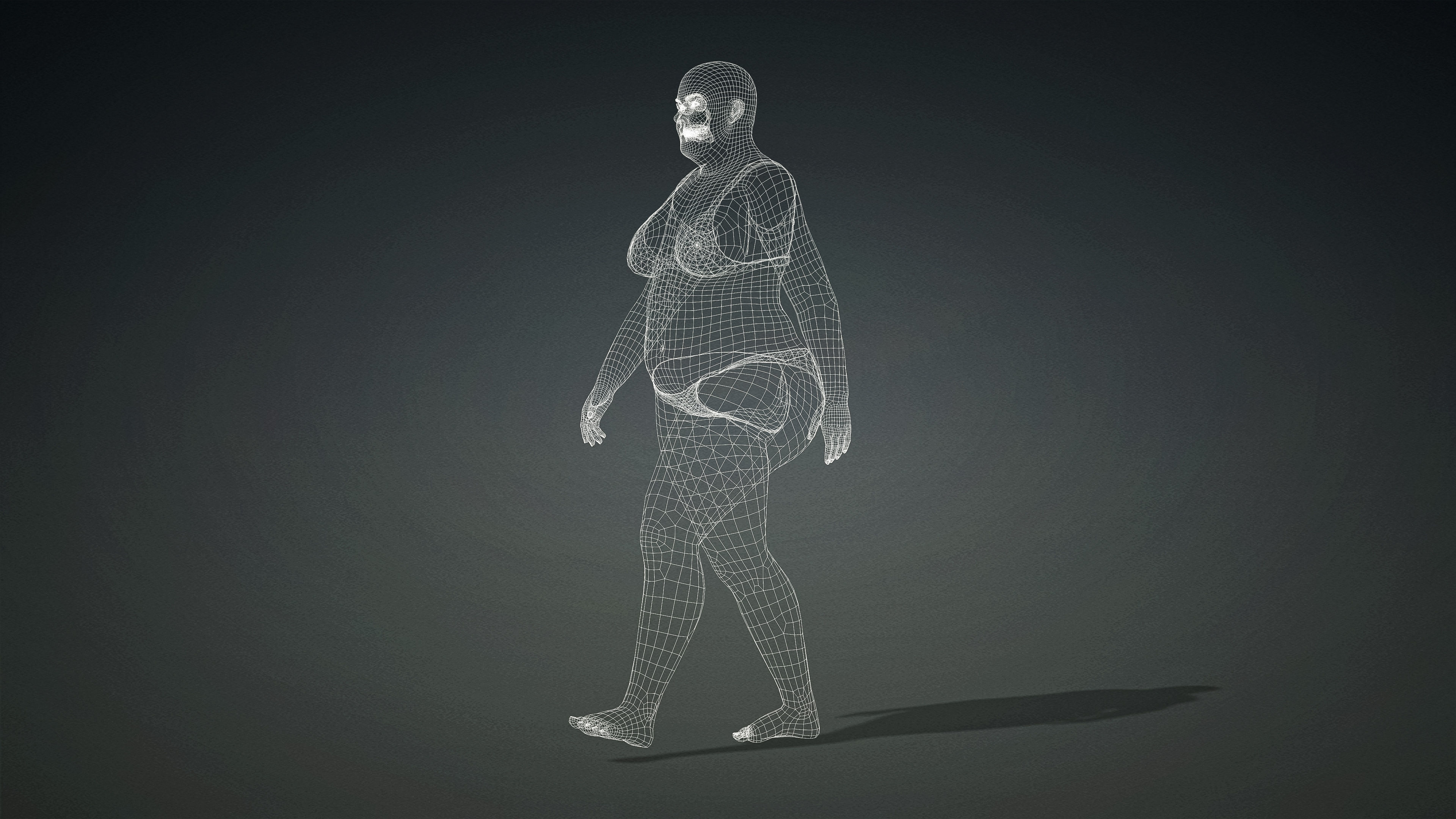 High Quality Realistic 6 Base Meshes Skinny -Fully Rigged- 3D Model Collection_156