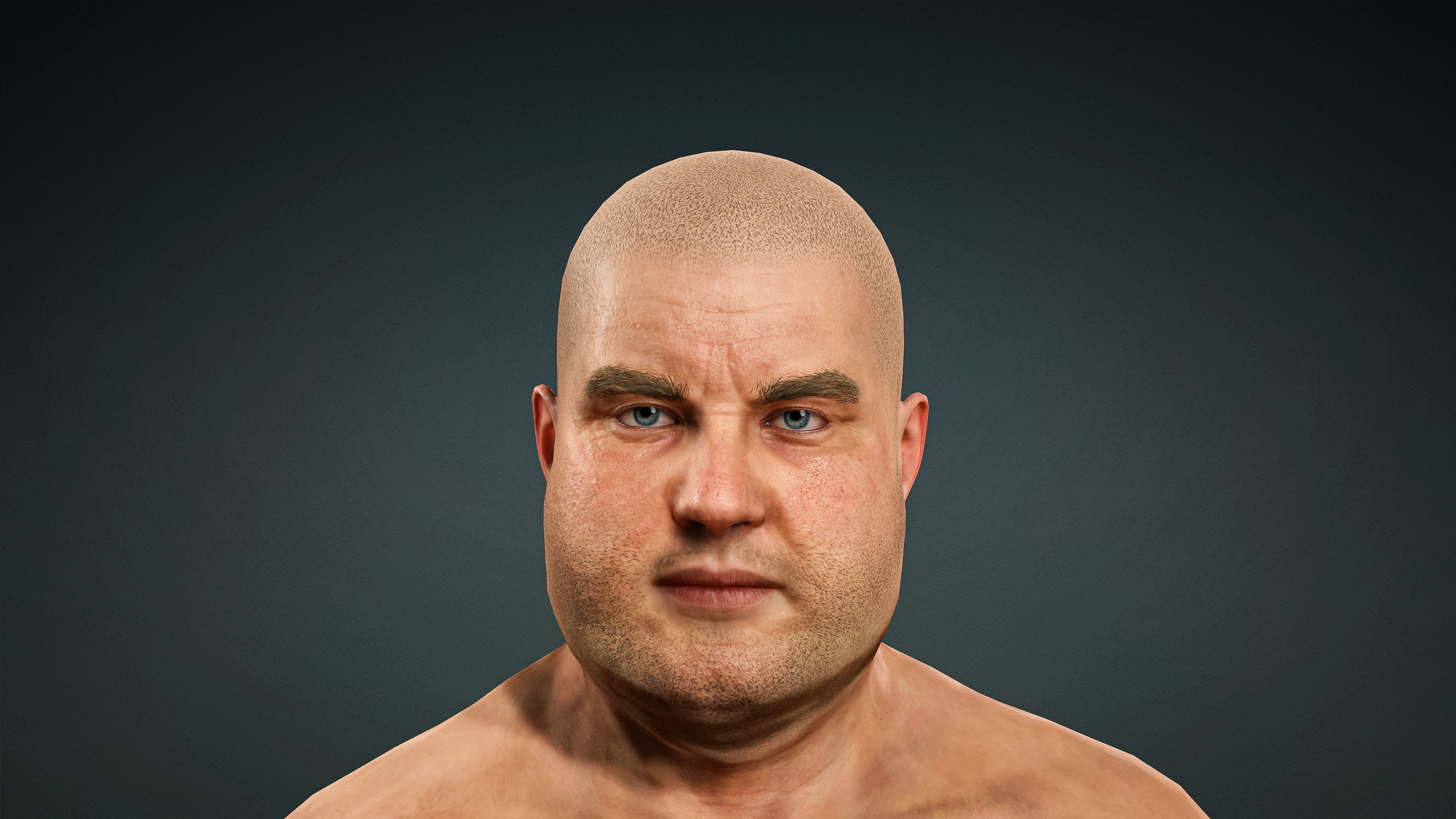 High Quality Realistic 6 Base Meshes Skinny -Fully Rigged- 3D Model Collection_65