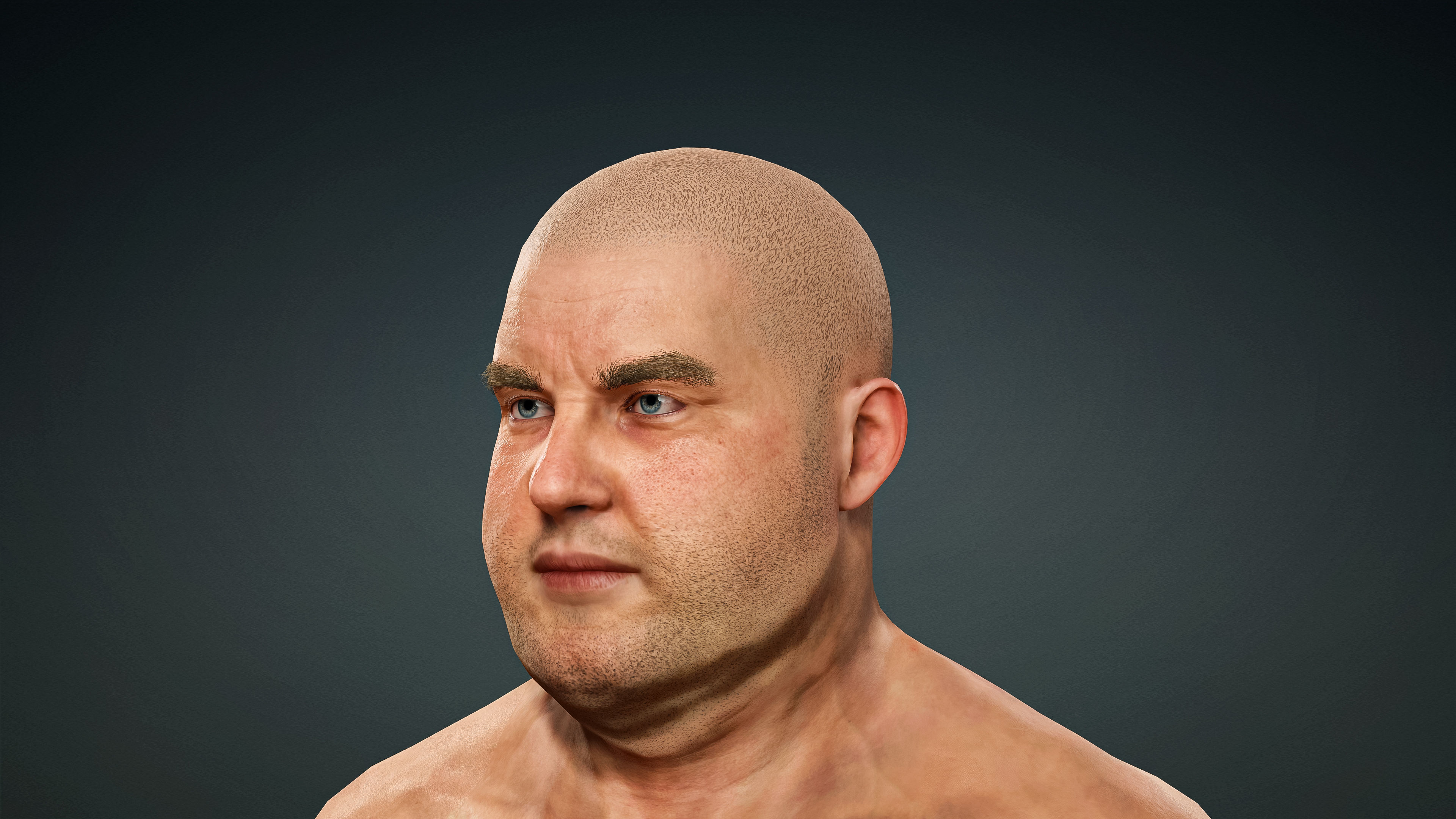 High Quality Realistic 6 Base Meshes Skinny -Fully Rigged- 3D Model Collection_90