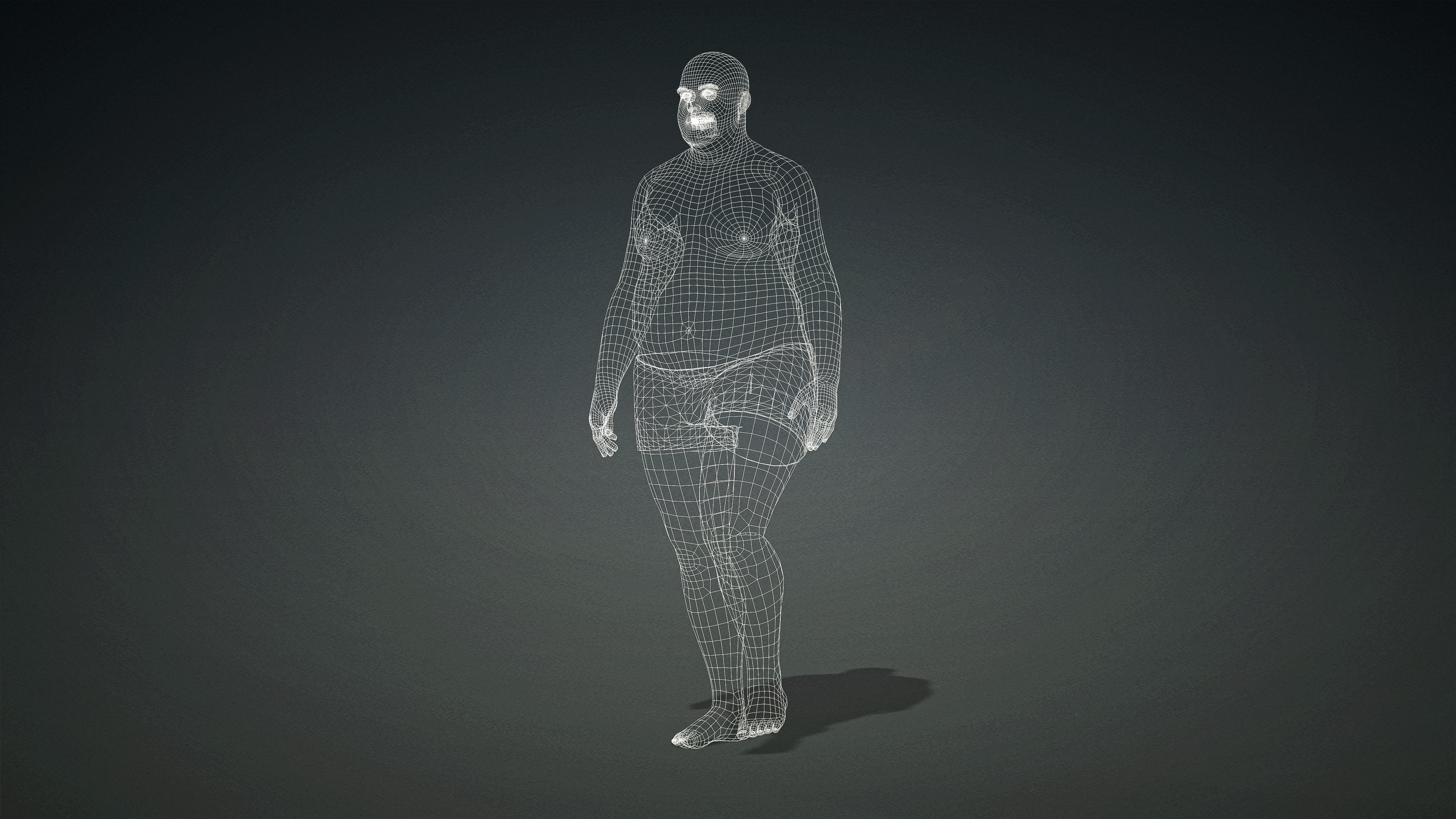 High Quality Realistic 6 Base Meshes Skinny -Fully Rigged- 3D Model Collection_108