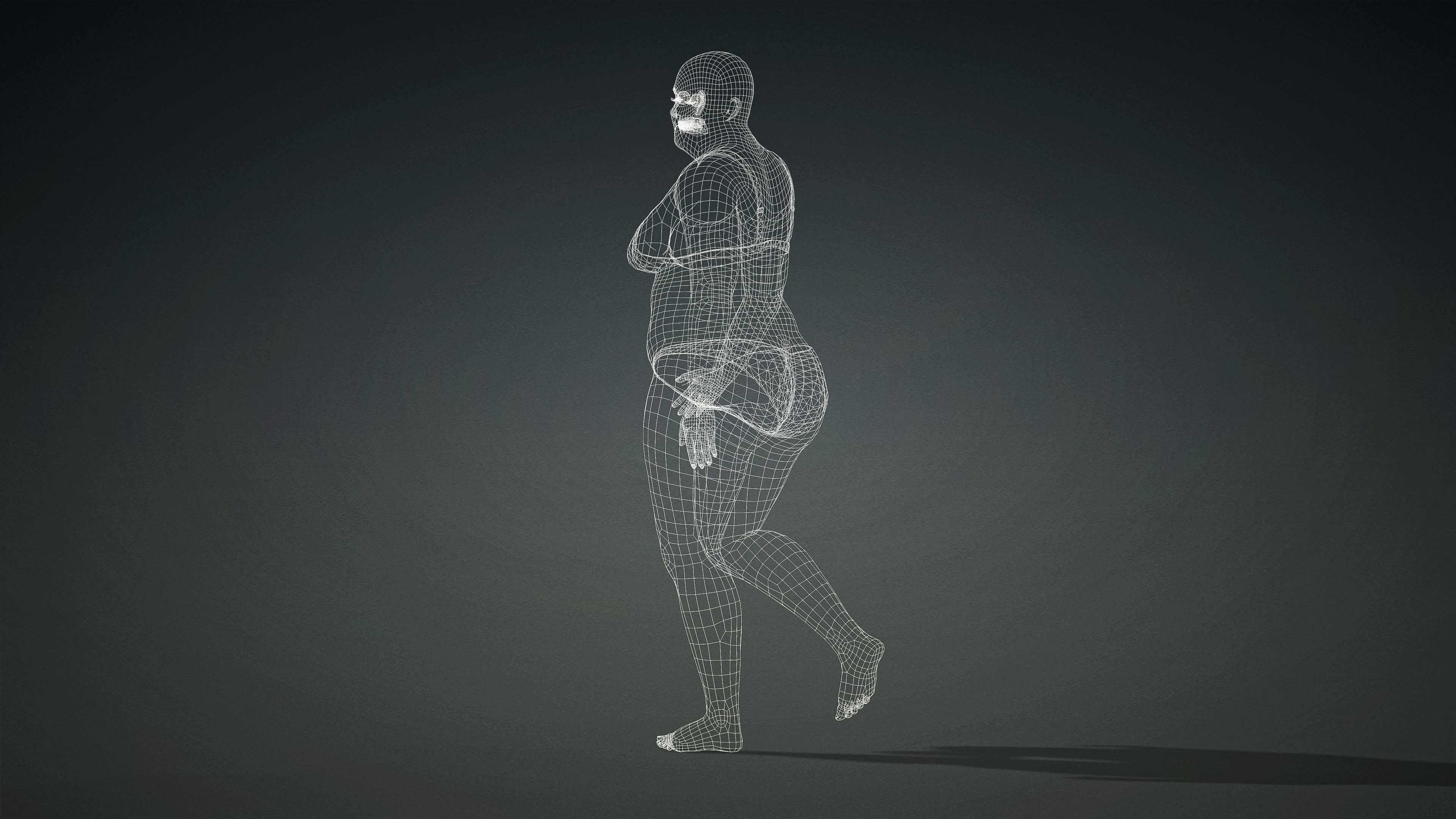 High Quality Realistic 6 Base Meshes Skinny -Fully Rigged- 3D Model Collection_127