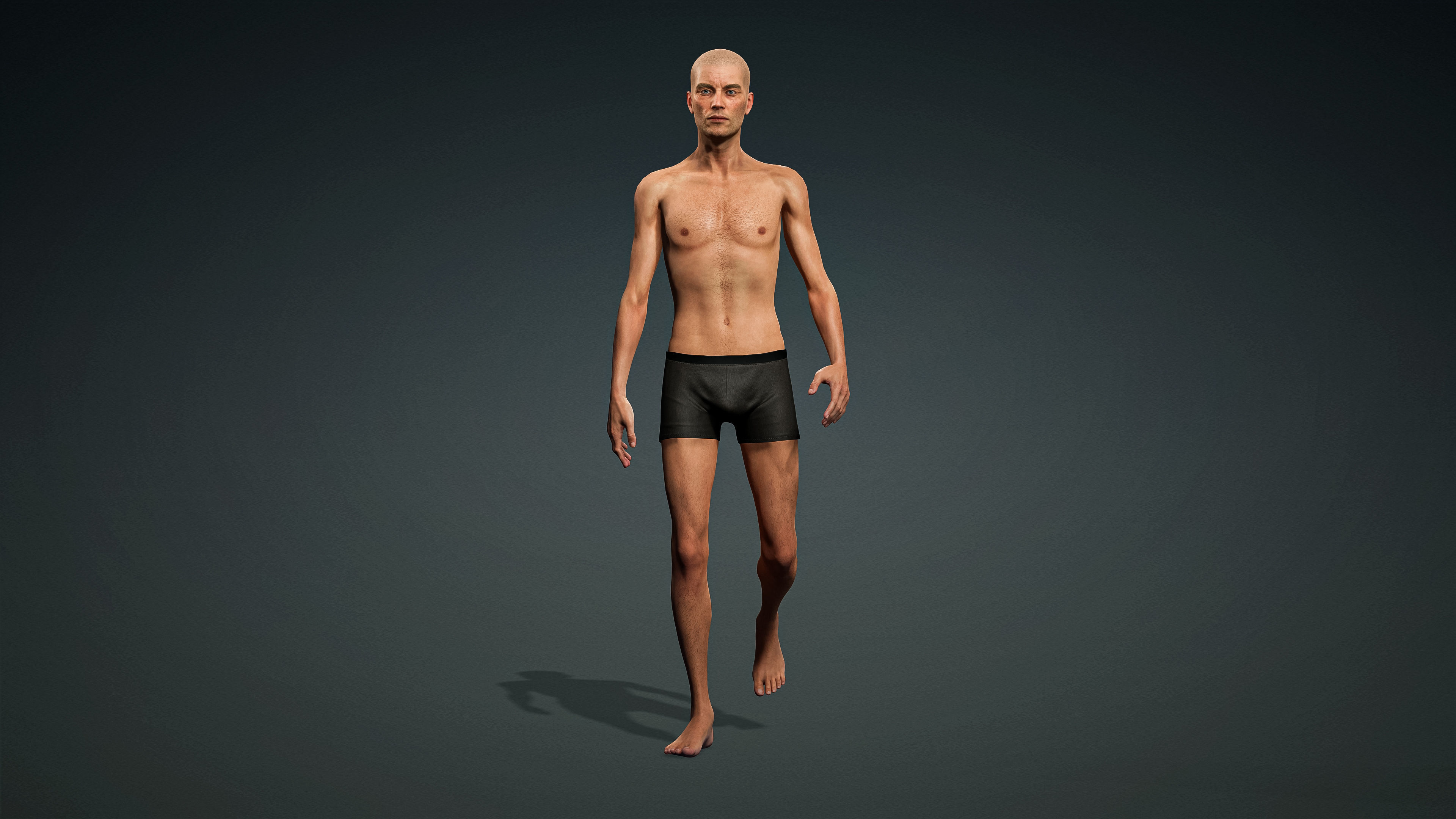 High Quality Realistic 6 Base Meshes Skinny -Fully Rigged- 3D Model Collection_27
