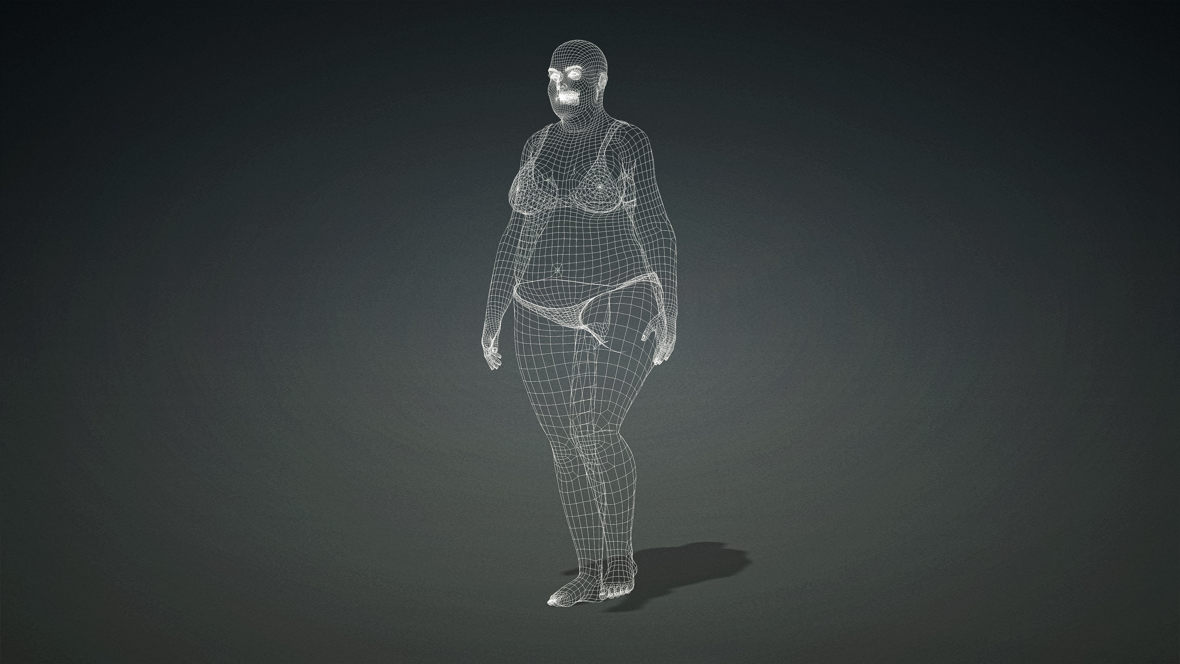 High Quality Realistic 6 Base Meshes Skinny -Fully Rigged- 3D Model Collection_109