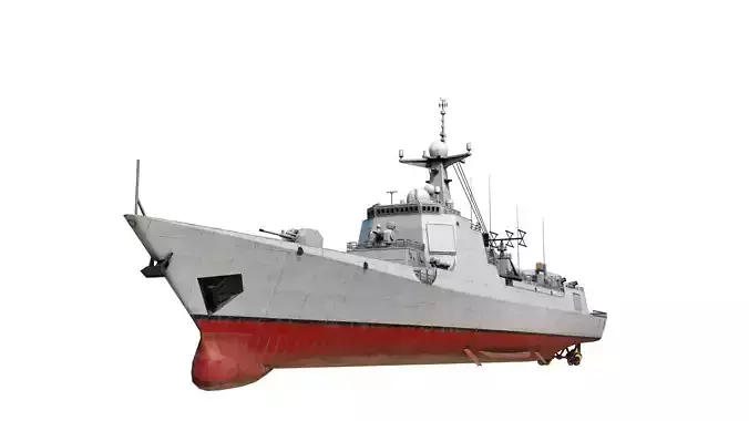 Type052D Chinese Navy Type 052D Destroyer PLAN LvyangIII class Low-poly 3D model