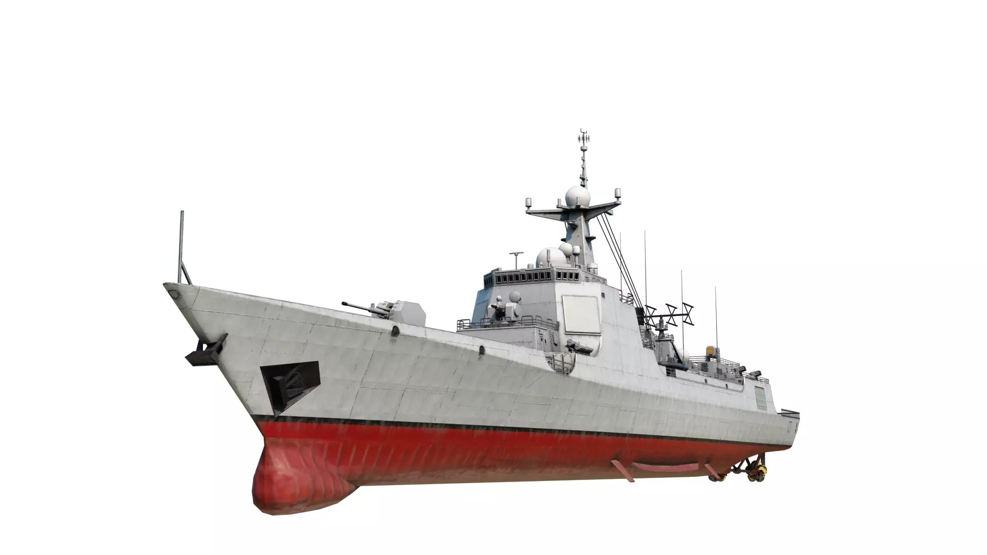 Type052D Chinese Navy Type 052D Destroyer PLAN LvyangIII class Low-poly 3D model_0