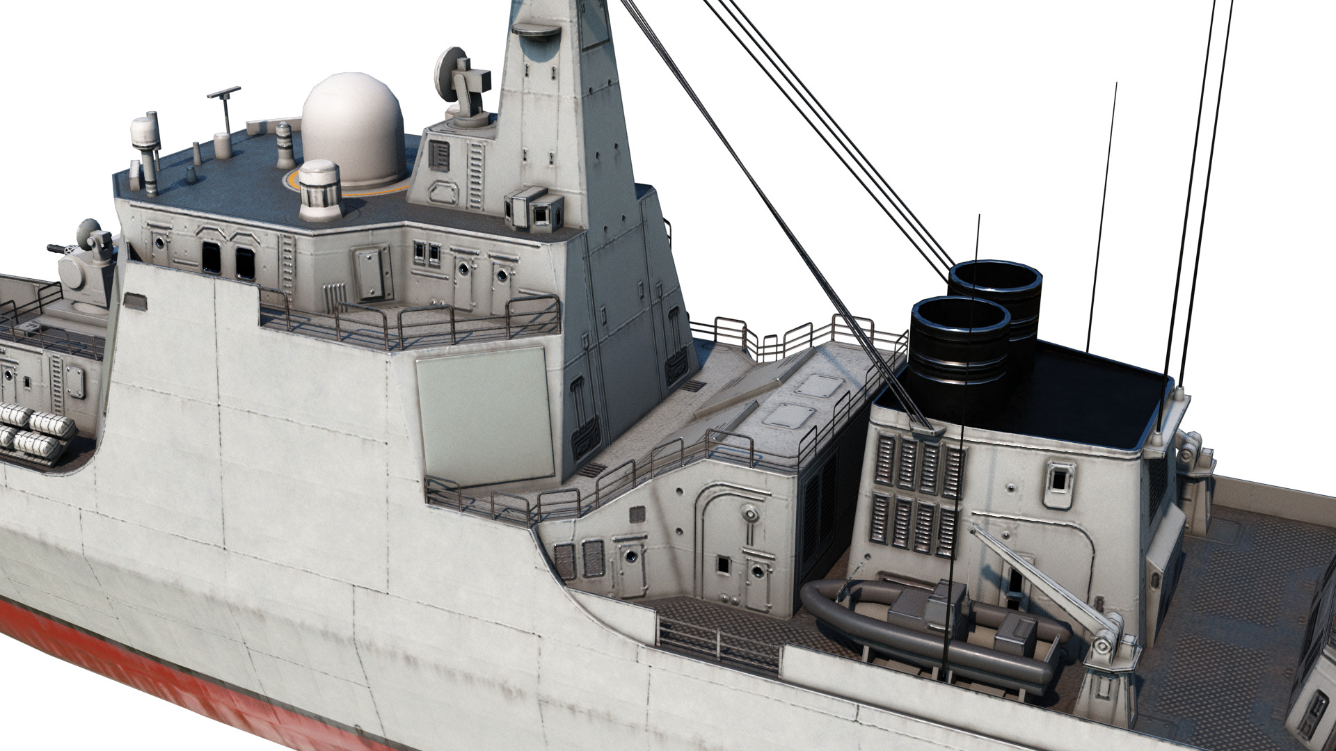 Type052D Chinese Navy Type 052D Destroyer PLAN LvyangIII class Low-poly 3D model_5