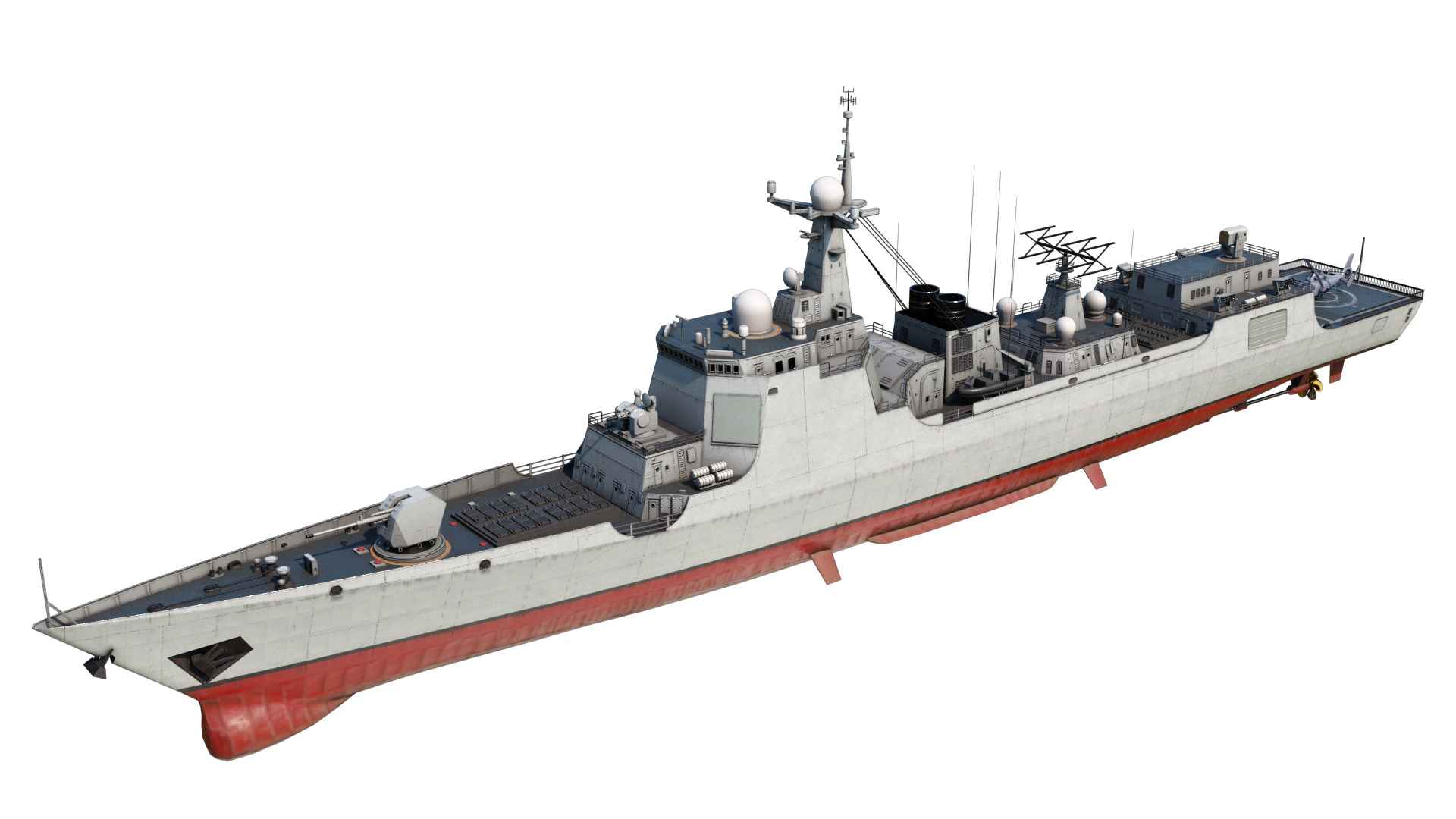Type052D Chinese Navy Type 052D Destroyer PLAN LvyangIII class Low-poly 3D model_1