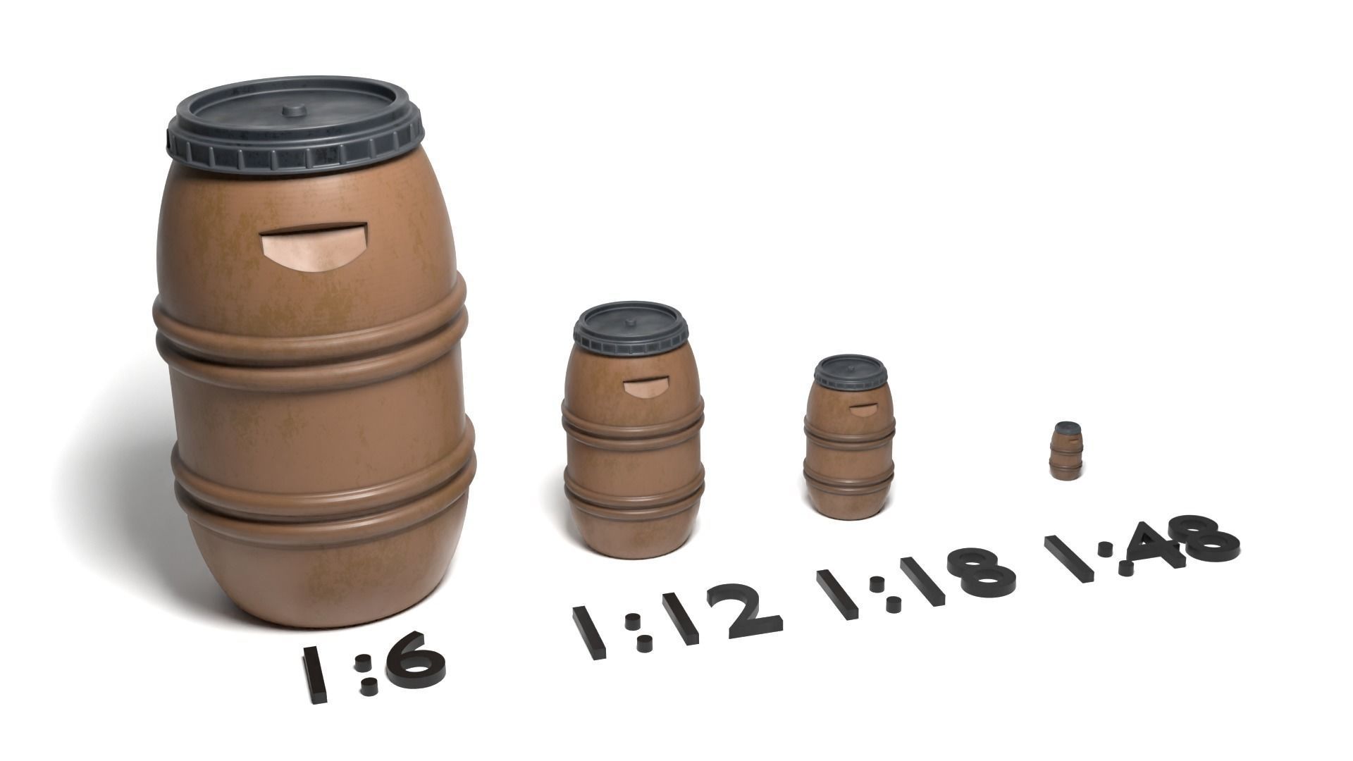 Cargo Storage Barrel 1-6 scale Hottoys  Free 3D print model_6