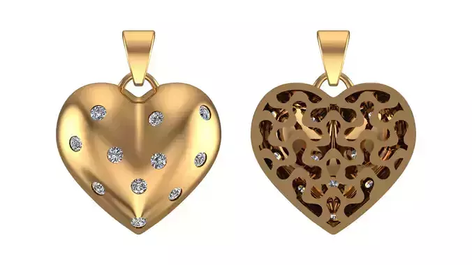 Heart Fusion Necklace 3D print model