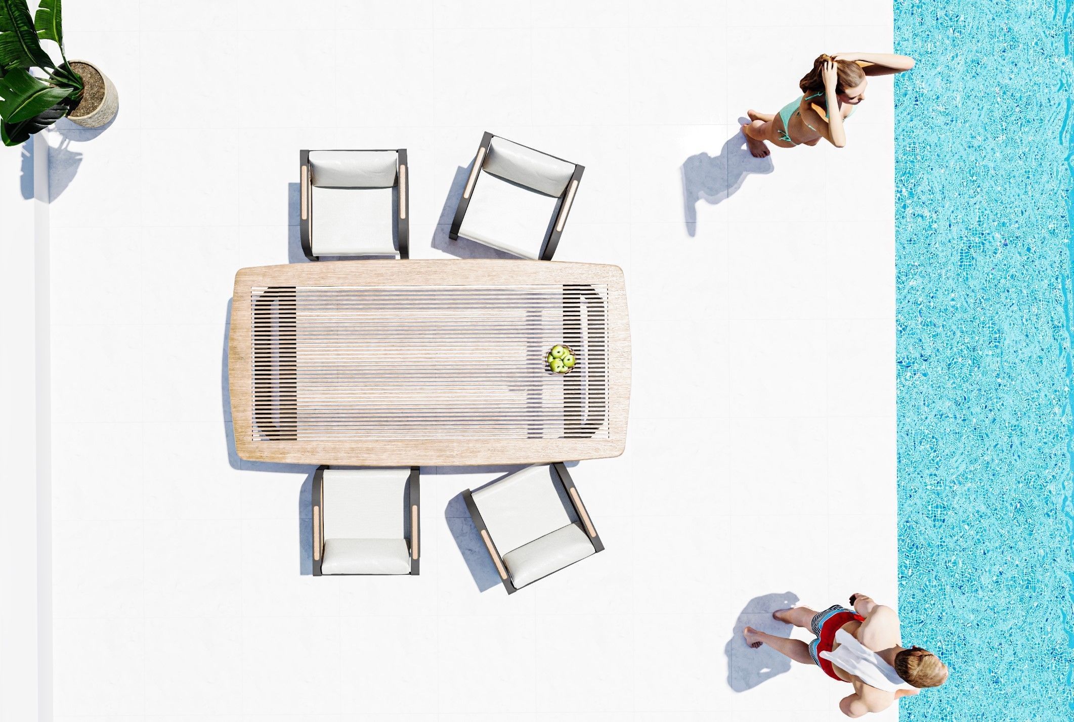 Luxury Chair and Table Set 3D 3D model_2