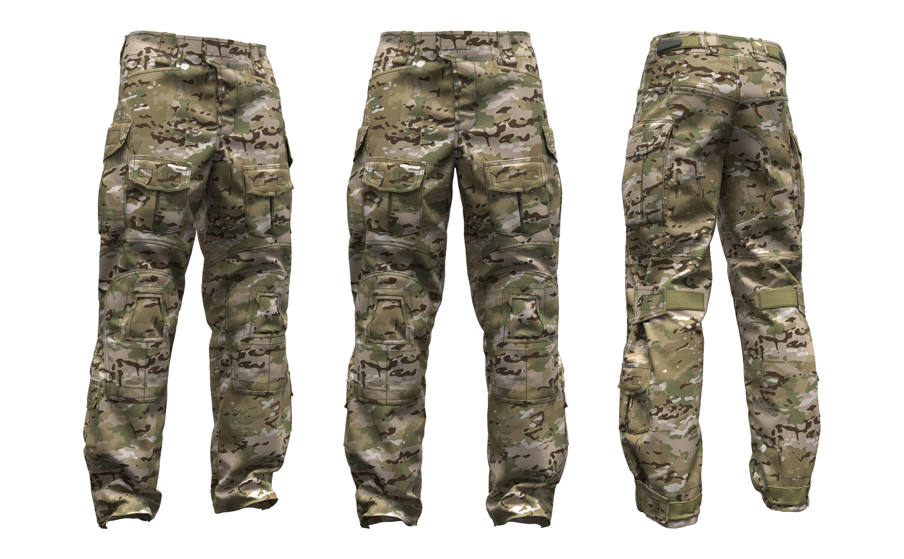 Crye Precision G3 Combat Pants - Marvelous Designer 3D model_2