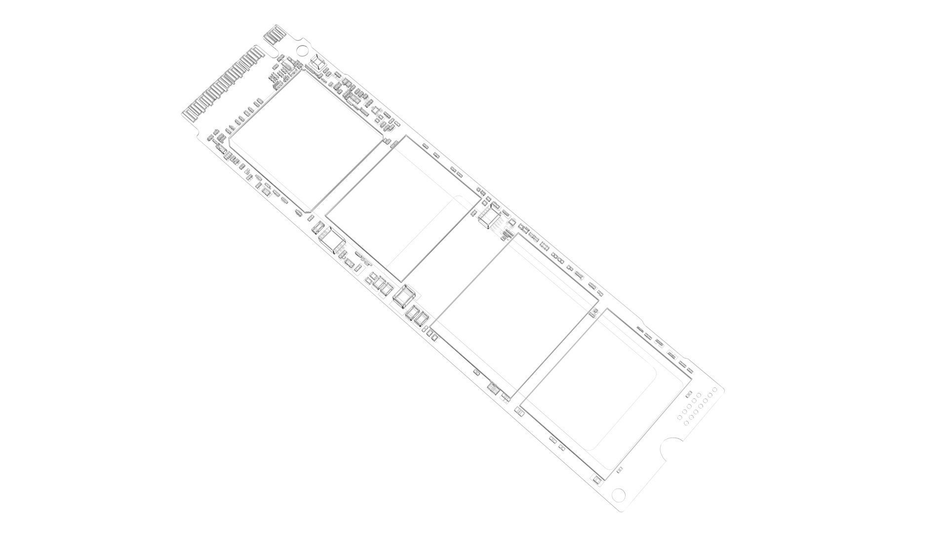 SSD M2 Hard Drive Samsung 970 EVO Plus 3D model_24
