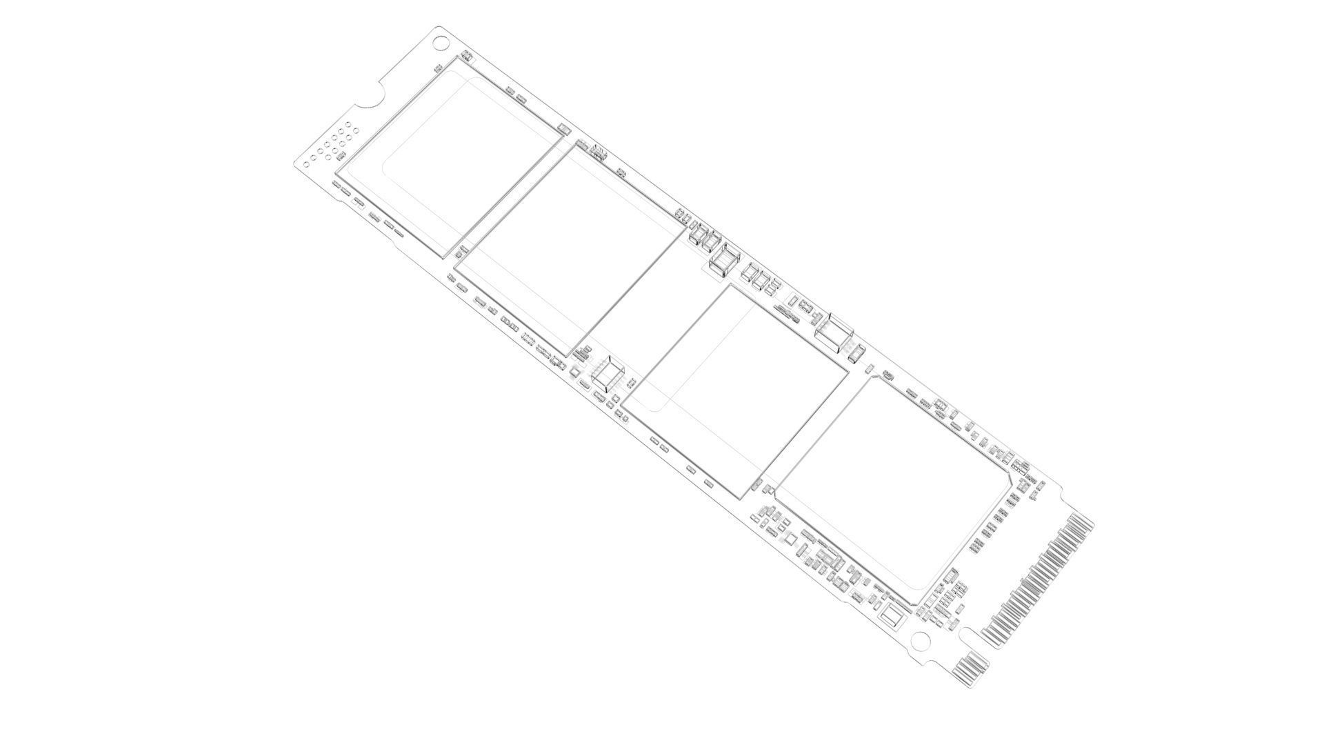 SSD M2 Hard Drive Samsung 970 EVO Plus 3D model_22