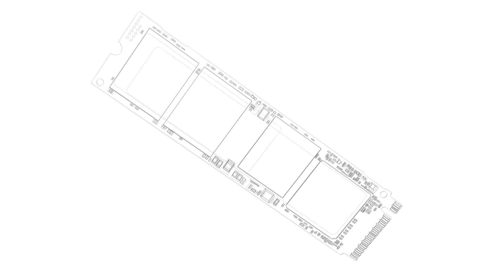 SSD M2 Hard Drive Samsung 970 EVO Plus 3D model_25