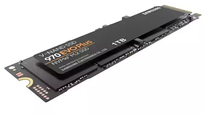 SSD M2 Hard Drive Samsung 970 EVO Plus 3D model