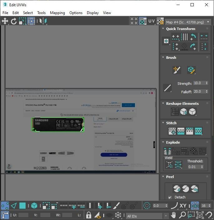 SSD M2 Hard Drive Samsung 970 EVO Plus 3D model_53