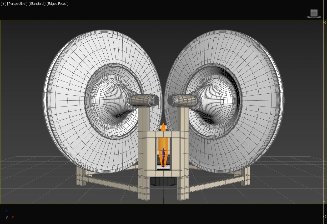 Flame Licking Quadro Gyro - Toy Concept 3D print model_4