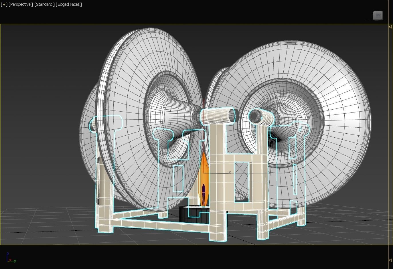 Flame Licking Quadro Gyro - Toy Concept 3D print model_5