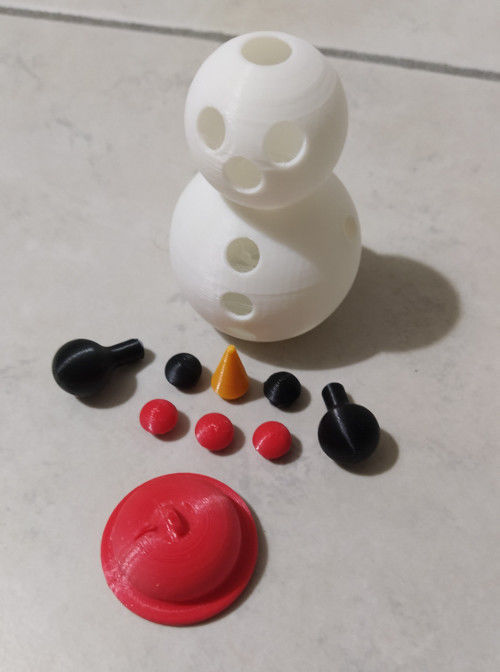 Snowman 3D print model_1