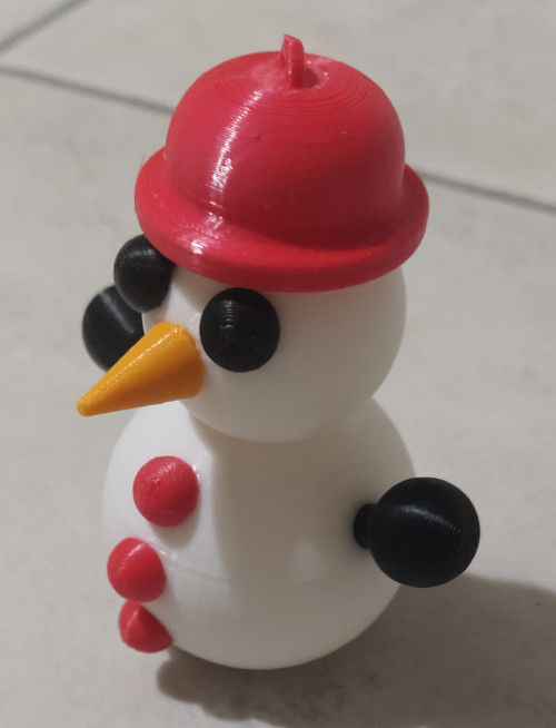 Snowman 3D print model_3