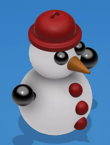 Snowman 3D print model_0