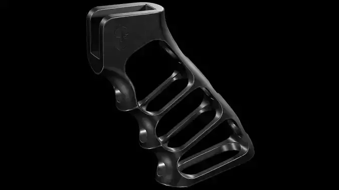 Tactical Dynamics Skeletonized Grip Black Low-poly 3D model