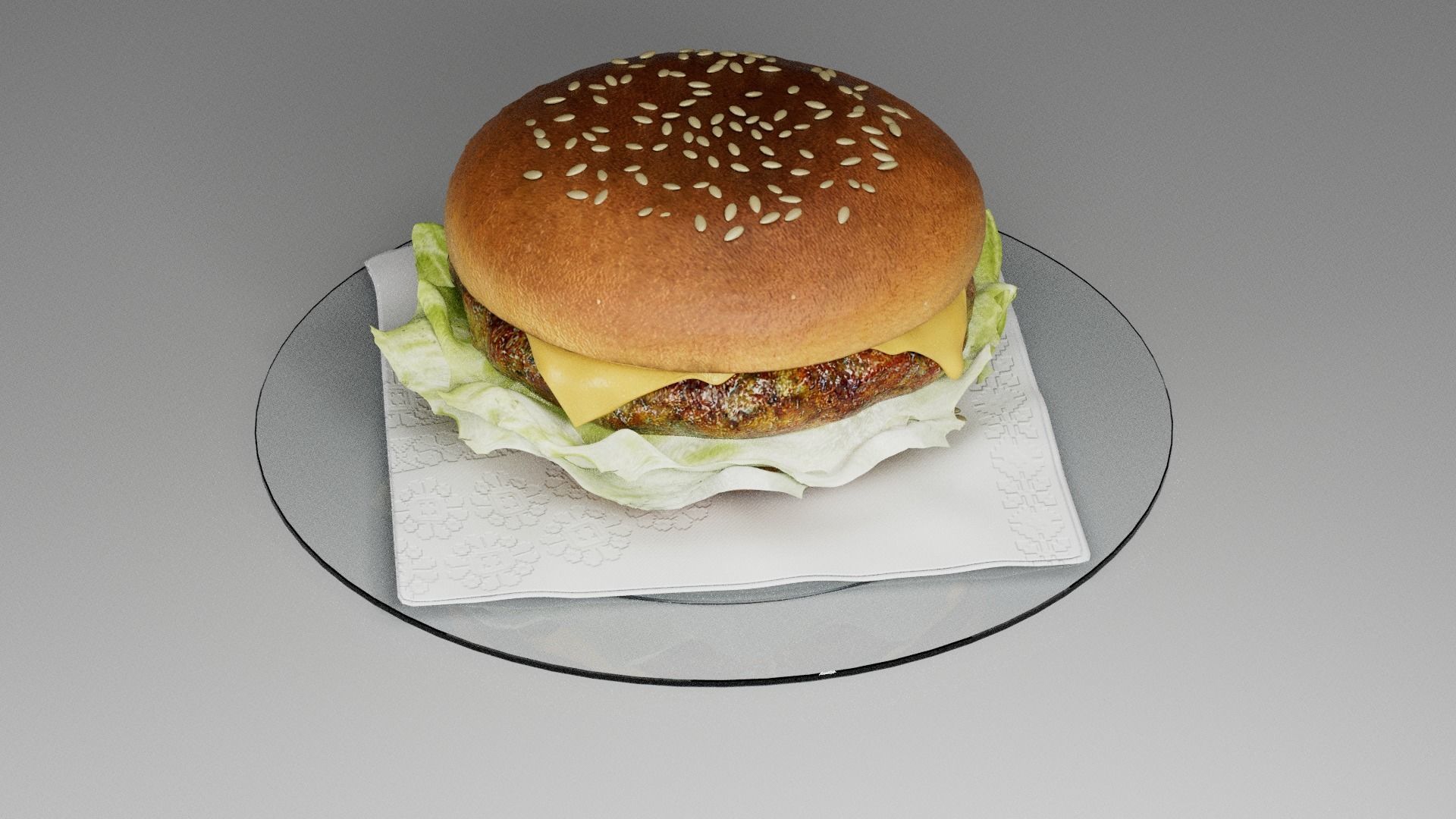 Cheeseburger light  3D model_13