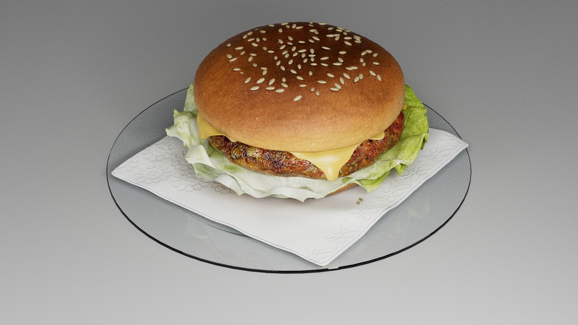 Cheeseburger light  3D model_11